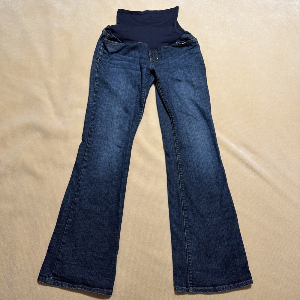 Gap Maternity Bootcut Blue jeans Womens Size 2 Regular Dark Wash Stretch Denim